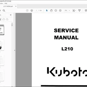 Kubota Tractor L210 Service Manual - PDF DOWNLOAD