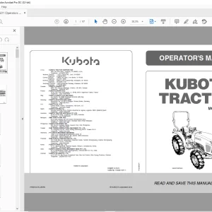 Kubota Tractor L2501 Operator's Manual - PDF DOWNLOAD