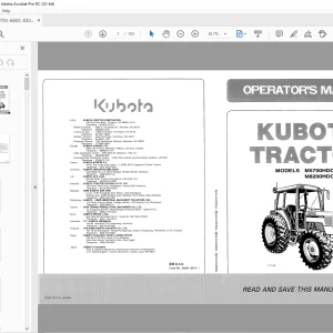 Kubota Tractor M5700HDC M6800HDC M8200HDC M9000HDC Operator's Manual - PDF DOWNLOAD