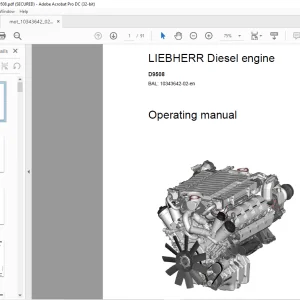 LIEBHERR Diesel engine D9508 Operating Manual 10343642-02 - PDF DOWNLOAD