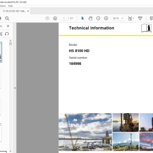 LIEBHERR HS 8100 HD Technical information Manual SN184998  - PDF DOWNLOAD