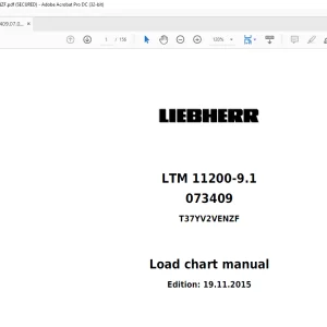 LIEBHERR LTM 11200-9.1 Load chart Manual 073409 T37YV2VENZF - PDF DOWNLOAD