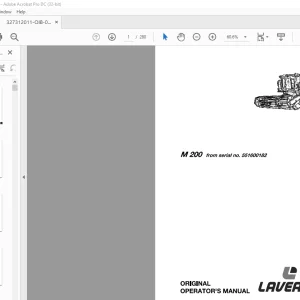 Laverda EU Harvesting M200 COMBINES Operator's Manual SN 551600182 - PDF DOWNLOAD