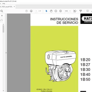 Liebherr 1B20 1B27 1B30 1B40 1B50 Hatz-Diesel INSTRUCCIONES DE SERVICIO Manual - PDF DOWNLOAD (Spanish)