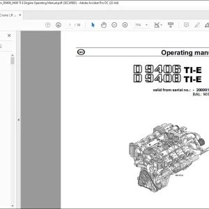 Liebherr Crane D 9406 TI-E & D9408 TI-E Operating Manual SN 2000010000 - PDF DOWNLOAD