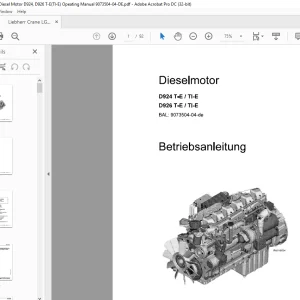 Liebherr Crane D924 T-E TI-E D926 T-E TI-E Betriebsanleitung - PDF DOWNLOAD (German)