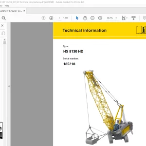 Liebherr Crane HS 8130 HD Technical Information Manual PDF