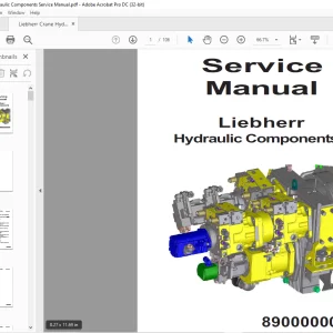 Liebherr Crane Hydraulic Components Service Manual - PDF DOWNLOAD