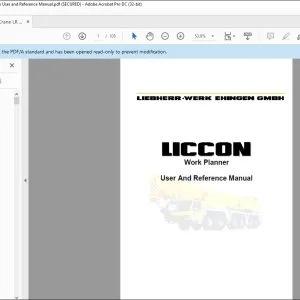 Liebherr Crane LR 1750 Liccon Work Planner User & Reference Manual - PDF DOWNLOAD