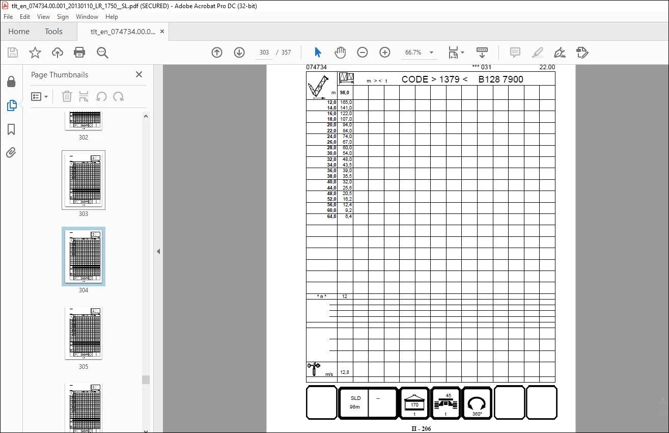 Liebherr Crane LR 1750 SL Load Chart Manual 074734 - PDF DOWNLOAD - Image 4