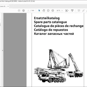 Liebherr Crane LR 1750 Spare Parts Catalog Manual 074734 EN_DE - PDF DOWNLOAD