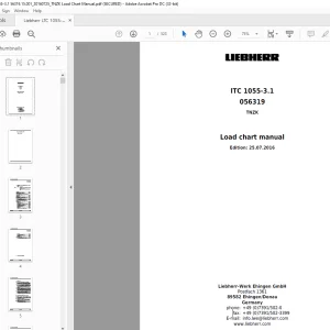 Liebherr Crane LTC 1055-3.1 Load Chart Manual 056319_TNZK - PDF DOWNLOAD