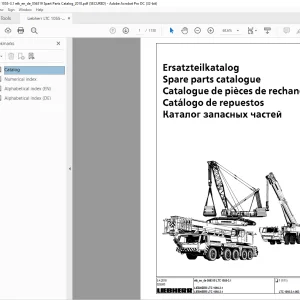 Liebherr Crane LTC 1055-3.1 Spare Parts Catalogue Manual 056319 - PDF DOWNLOAD