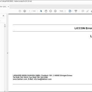 Liebherr Crane LTM 1200-5.1 LICCON Error Code Manual 093473 - PDF DOWNLOAD