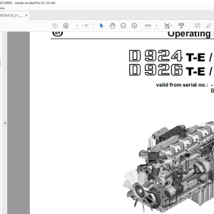 Liebherr D 924T-E TI-E D926 T-E TI-E  Engine Operating Manual SN2000010000 - PDF DOWNLOAD