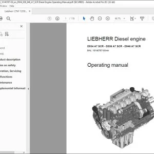 Liebherr D934 A7 SCR - D936 A7 SCR - D946 A7 SCR Diesel Engine Operating Manual 10140787-00 - PDF DOWNLOAD