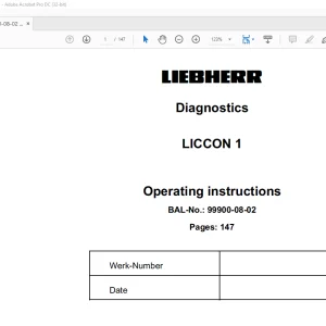 Liebherr Diagnostics Liccon 1 Operating Instructions Manual - PDF DOWNLOAD