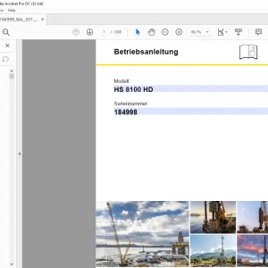 Liebherr HS 8100 HD Betriebsanleitung SN 184998 - PDF DOWNLOAD (German)