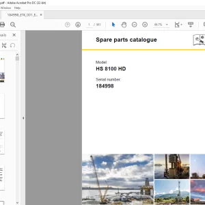 Liebherr HS 8100 HD Spare parts catalogue Manual SN 184998 - PDF DOWNLOAD