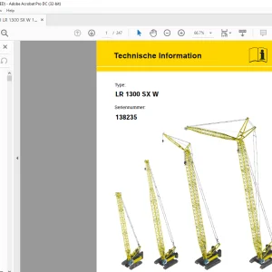 Liebherr LR 1300 SX W Technische Information SN 138235 - PDF DOWNLOAD