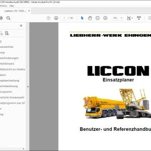 Liebherr LTC 1055-3.1 LICCON Einsatzplaner Benutzer- und Referenzhandbuch DE - PDF DOWNLOAD (German)