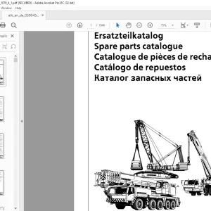 Liebherr LTM 1070-4.1 Spare Parts Catalogue Manual - PDF DOWNLOAD