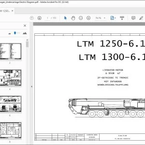 Liebherr LTM 1250-6.1 LTM 1300-6.1 Unterwagen_Undercarriage Electric Diagram Manual ES - PDF DOWNLOAD