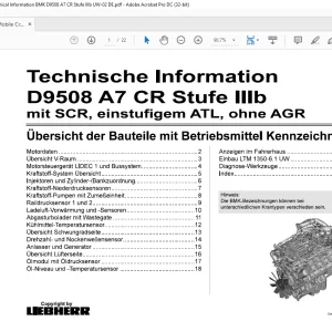 Liebherr Mobile Crane LTM 1750-9.1 Technische Information D9508 A7 CR Stufe IIIb - PDF DOWNLOAD