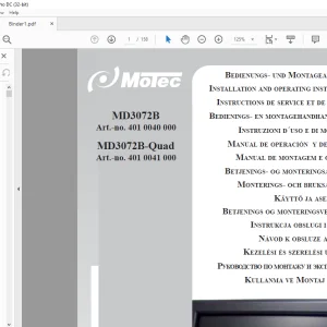 Liebherr Motec MD3072B & MD3072B-Quad Operating Instruction Manual PDF
