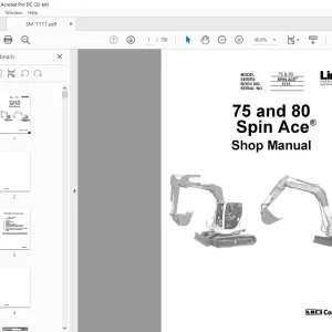 Link-belt 75 & 80 Spin Ace Service Manual 1111 - PDF DOWNLOAD