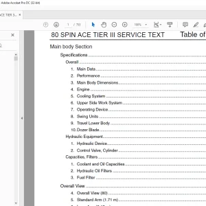 Link-belt  80 Spin Ace Tier III Service Manual - PDF DOWNLOAD