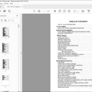Linkbelt 130 LX - 160 LX Excavators Operator's Manual - PDF DOWNLOAD