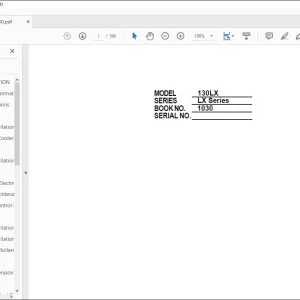 Linkbelt 130LX Crawler Excavators Service Manual - PDF DOWNLOAD