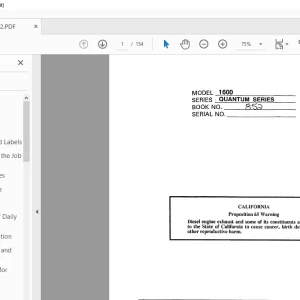 Linkbelt 1600 Quantum Series Service Manual (854) - PDF DOWNLOAD