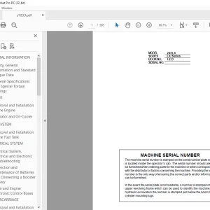 Linkbelt 240LX Crawler Excavators Service Manual 1033 - PDF DOWNLOAD