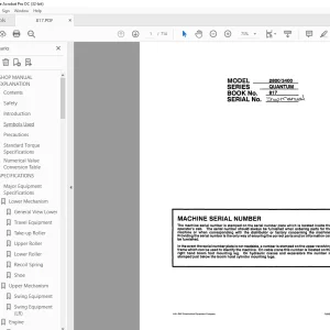 Linkbelt 2800-3400 Quantum Shop Manual 817 - PDF DOWNLOAD