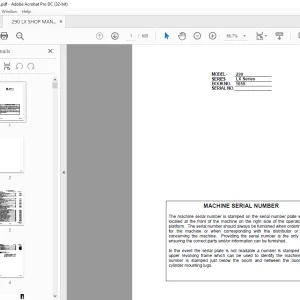 Linkbelt 290LX Crawler Excavators Service Manual 1059 - PDF DOWNLOAD