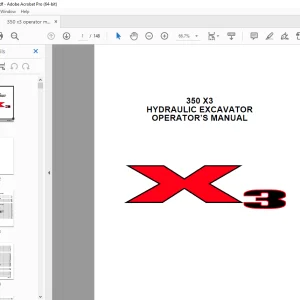 Linkbelt 350 X3 Hydraulic Excavator Operator’s Manual (2156) - PDF DOWNLOAD