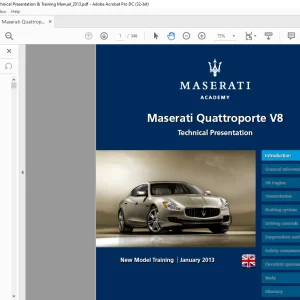 Maserati Quattroporte V8 Technical Presentation & Training Manual_2013 - PDF DOWNLOAD