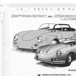 Porsche 356 Speedster & Speedster Californian Assembly Manual 09001600 - PDF DOWNLOAD