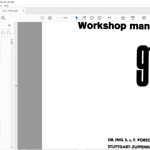 Porsche 911 Workshop Manual 1970-1980 - PDF DOWNLOAD