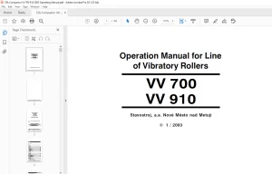 STA Compactor VV 700 VV 910 Line of Vibratory Rollers Operation Manual - PDF DOWNLOAD
