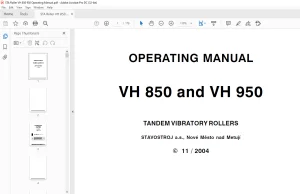 STA ROLLER VH 850 and VH 950 TANDEM VIBRATORY ROLLERS OPERATING MANUAL - PDF DOWNLOAD