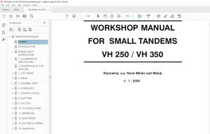 STA Roller VH 250 VH 350 SMALL TANDEMS WORKSHOP MANUAL - PDF DOWNLOAD