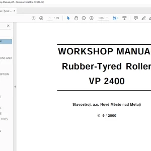 STA Rubber Tyred Roller VP 2400 WORKSHOP MANUAL -  PDF DOWNLOAD