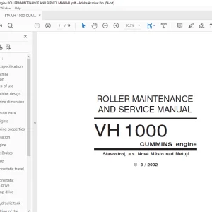 STA VH 1000 CUMMINS engine ROLLER MAINTENANCE AND SERVICE MANUAL - PDF DOWNLOAD