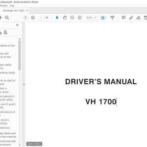 STA VH 1700 DRIVER´S MANUAL - PDF DOWNLOAD