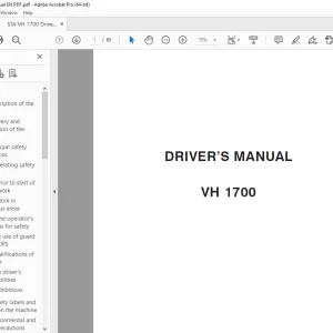 STA VH 1700 Driver's Manual - PDF DOWNLOAD