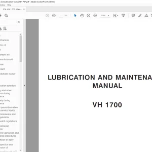 STA VH 1700 LUBRICATION & MAINTENANCE MANUAL - PDF DOWNLOAD