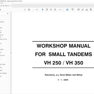 STA VH 250 / VH 350 SMALL TANDEMS WORKSHOP MANUAL - PDF DOWNLOAD